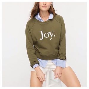 J Crew Joy olive green sweatshirt size small -slightly cropped